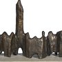 311 - Laborcz Ferenc - Vonulat, 1968, Leöntve 2005-ben. 31x63x10cm - Bronz 1254